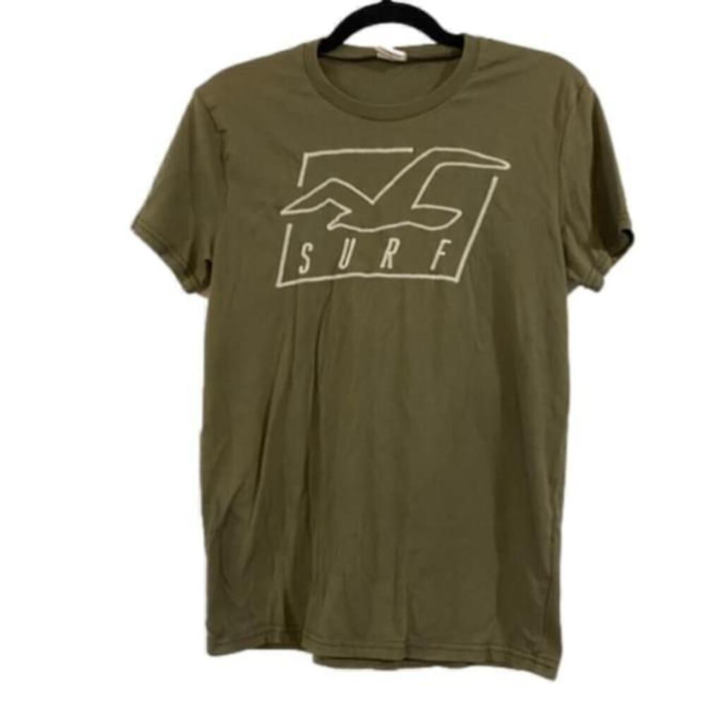 Men's Hollister Khaki Green T-Shirt - Size S